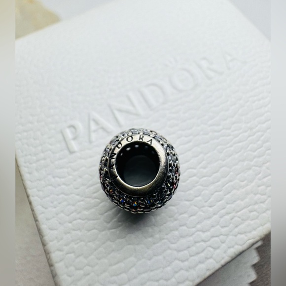 Authentic Retired Pandora Pave ‘Shimmering Flower’ Charm S925 Ale - Picture 8 of 11